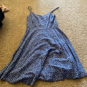 Blue floral dress